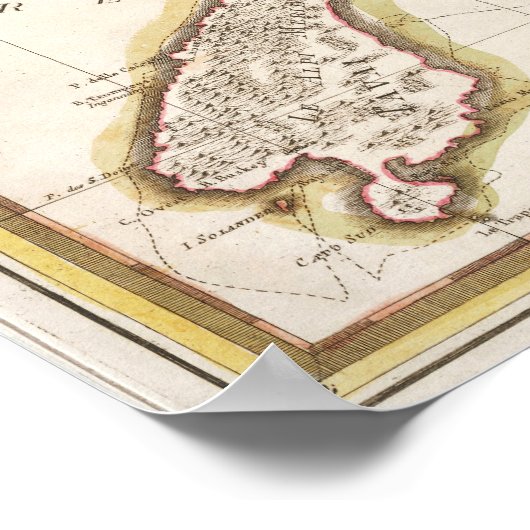 Karte Neuseelands Poster (Ecke)