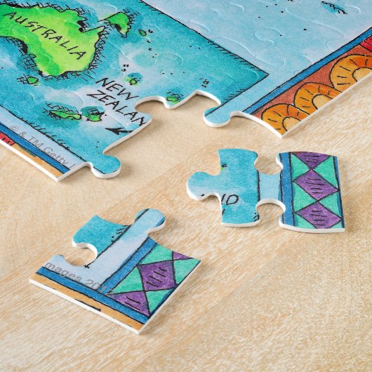 Karte Neuseelands Puzzle (Seite)