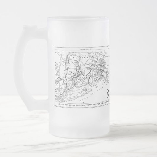 Karte New-Haven Eisenbahn-1956 Mattglas Bierglas (Links)