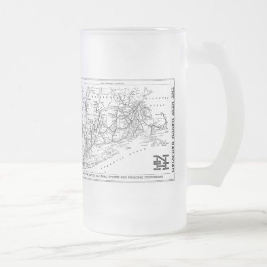 Karte New-Haven Eisenbahn-1956 Mattglas Bierglas (Rechts)