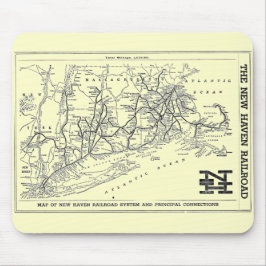 Karte New-Haven Eisenbahn-1956 Mousepad