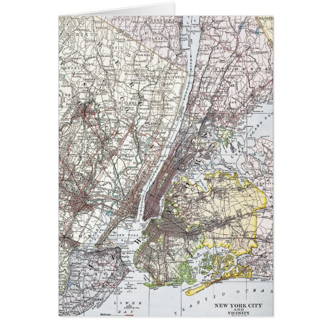 Karte: New York Area, 1906 (Vorne)