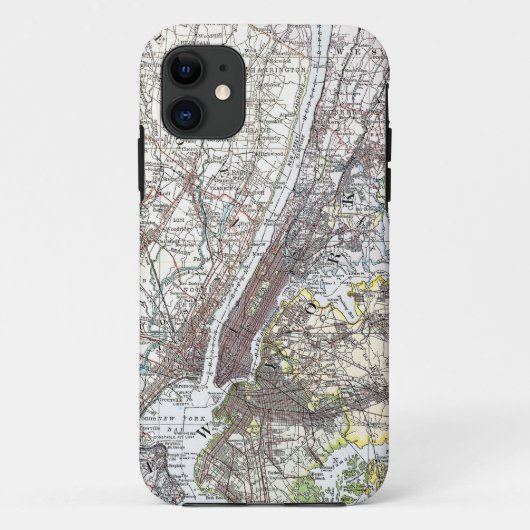 Karte: New York-area, 1906 Case-Mate iPhone Hülle (Rückseite)