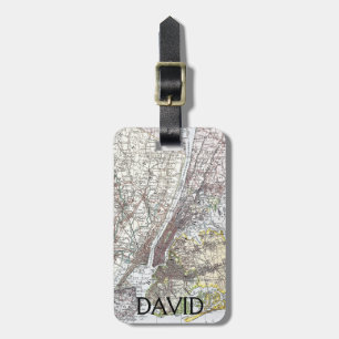 Karte: New York-area, 1906 Gepäckanhänger