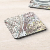 Karte: New York-area, 1906 Getränkeuntersetzer (Linke Seite)