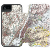 Karte: New York-area, 1906 Incipio iPhone Geldbeutel-Hülle (Folio Geöffnet)