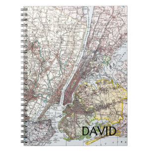 Karte: New York-area, 1906 Notizblock