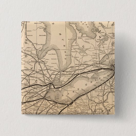Karte New York Central und Hudson River Railway Button (Vorderseite)