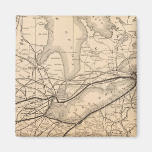 Karte New York Central und Hudson River Railway Magnet