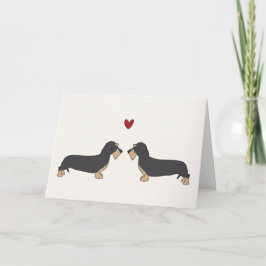 Karte niedliches Dachschund des Valentines Tages