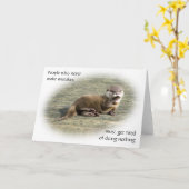 Karte - Niedliches Zitat von Baby Otter (Gelbe Blume)