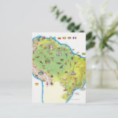 Karte Nord-Südamerikas (Stehend Vorderseite)