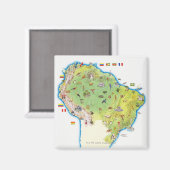 Karte Nord-Südamerikas Magnet (Vorderseite/Rückseite)