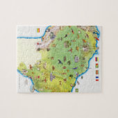 Karte Nord-Südamerikas Puzzle (Horizontal)