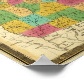 Karte Nord- und Süd-Carolina und Georgien Poster (Ecke)