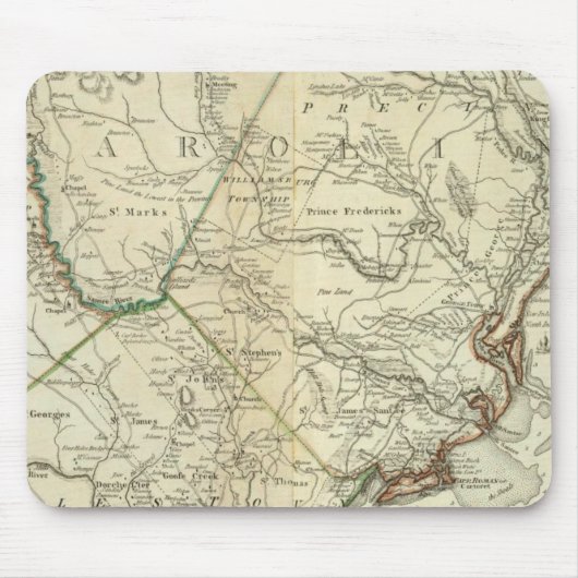 Karte Nord- und Südkarolina Mousepad (Vorne)