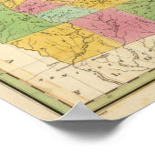 Karte Nord- und Südkarolina und Georgien Poster (Ecke)