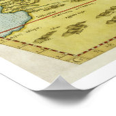 Karte Nordafrikas, c.1580s (farbige Gravur) Poster (Ecke)