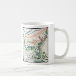 Karte: Nordamerika, 1742 Kaffeetasse