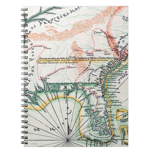 Karte: Nordamerika, 1742 Notizblock (Vorderseite)