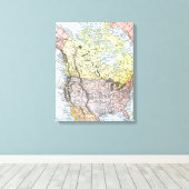 KARTE: NORDAMERIKA, 1890 LEINWANDDRUCK (Insitu (Holzboden))