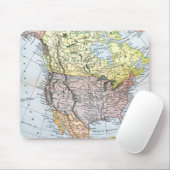 KARTE: NORDAMERIKA, 1890 MOUSEPAD (Mit Mouse)