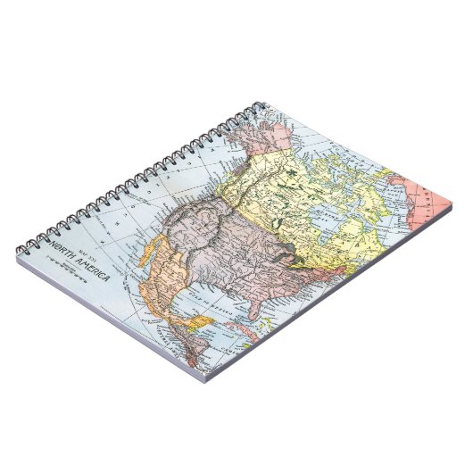 KARTE: NORDAMERIKA, 1890 NOTIZBLOCK (Linke Seite)