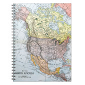 KARTE: NORDAMERIKA, 1890 NOTIZBLOCK (Vorderseite)