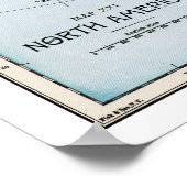 KARTE: NORDAMERIKA, 1890 POSTER (Ecke)