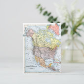 KARTE: NORDAMERIKA, 1890 POSTKARTE (Stehend Vorderseite)