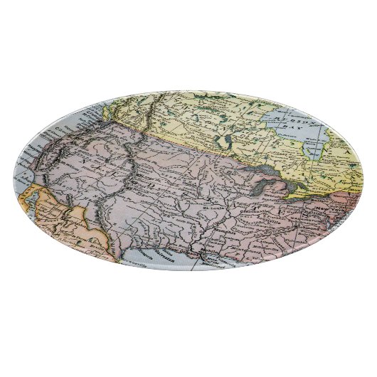 KARTE: NORDAMERIKA, 1890 SCHNEIDEBRETT (Ecke)