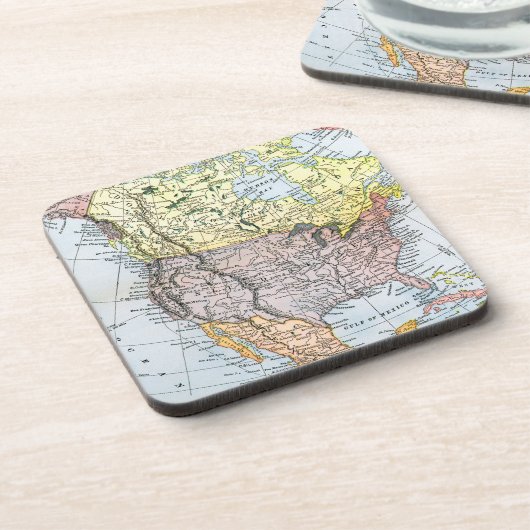 KARTE: NORDAMERIKA, 1890 UNTERSETZER (Linke Seite)