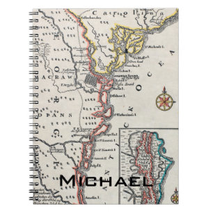 Karte: Nordamerika, C1700 Notizblock