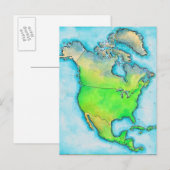 Karte Nordamerikas (Vorne/Hinten)