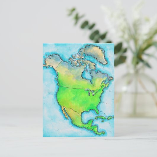 Karte Nordamerikas (Stehend Vorderseite)