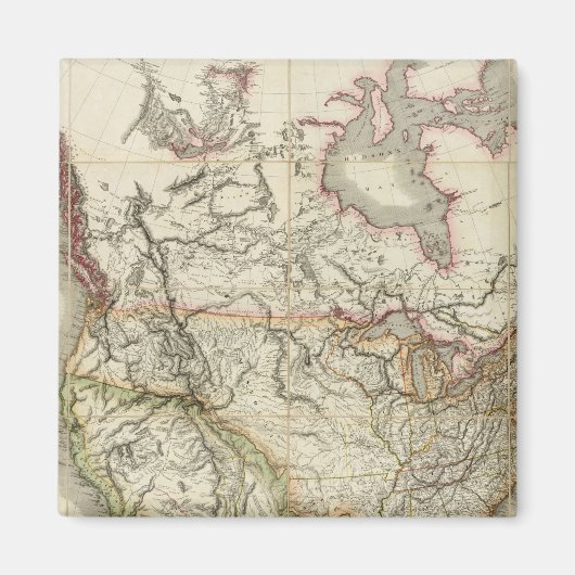 Karte Nordamerikas 4 Magnet (Vorne)