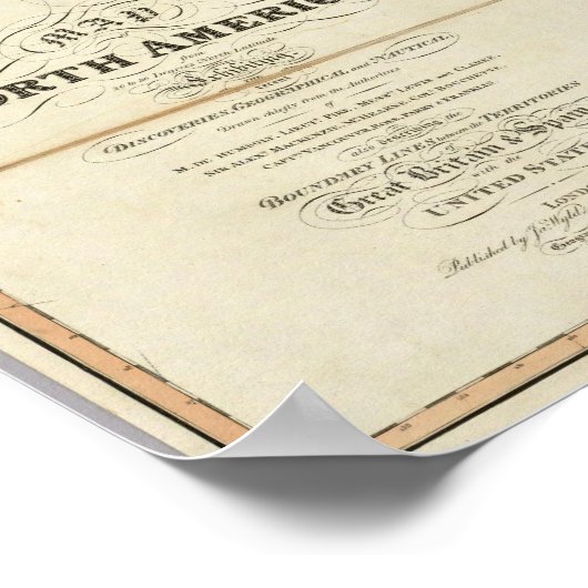 Karte Nordamerikas 4 Poster (Ecke)