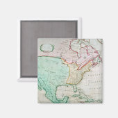 Karte Nordamerikas Magnet (Vorderseite/Rückseite)