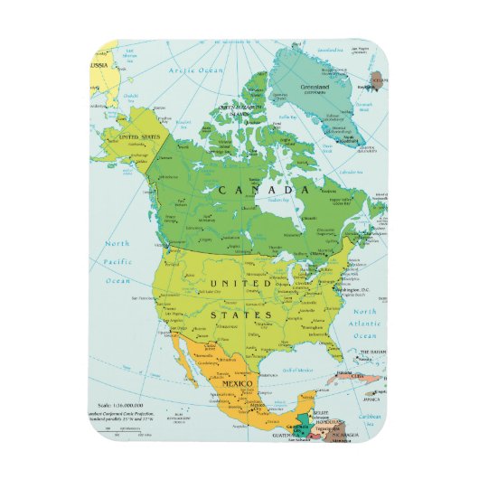 Karte Nordamerikas Magnet (Vertikal)