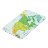 Karte Nordamerikas Magnet (Linke Seite)