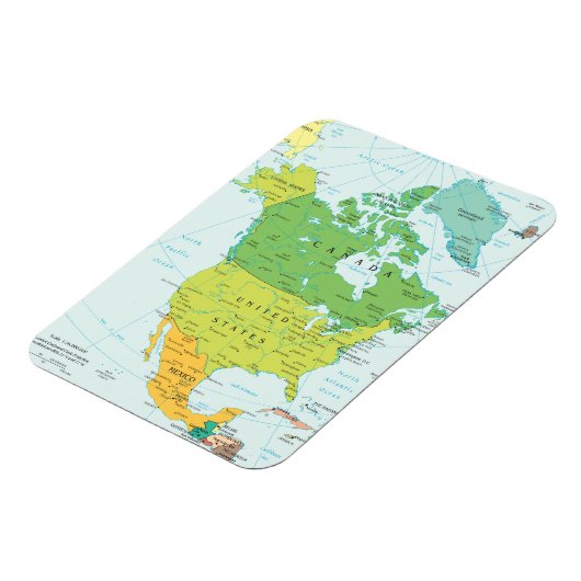 Karte Nordamerikas Magnet (Linke Seite)