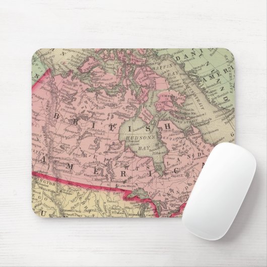 Karte Nordamerikas Mousepad (Mit Mouse)