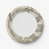 Karte Nordamerikas Pappteller (Vorderseite)