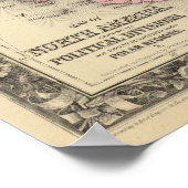 Karte Nordamerikas Poster (Ecke)