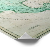 Karte Nordamerikas Poster (Ecke)