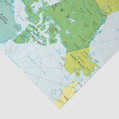 Karte Nordamerikas Seidenpapier (Ausschnitt)