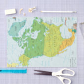 Karte Nordamerikas Seidenpapier (Handwerk)