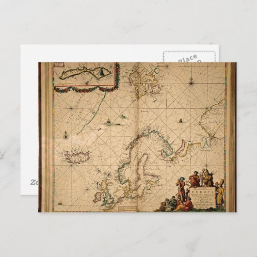 Karte Nordeuropas (Vorne/Hinten)