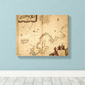 Karte Nordeuropas Leinwanddruck (Insitu (Holzboden))