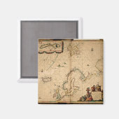 Karte Nordeuropas Magnet (Vorderseite/Rückseite)